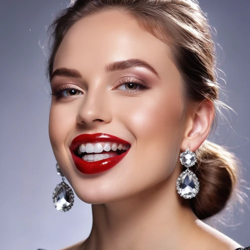 cosmetic dentistry,vintage makeup,bridal jewelry,earrings,women's cosmetics,jeweled,social,retouching,red lipstick,christmas jewelry,dental braces,natural cosmetic,portrait photography,bridal accessory,portrait photographers,red lips,beauty face skin,jewelry,earring,diamond jewelry,Photography,General,Realistic