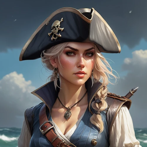 pirate,naval officer,seafarer,the sea maid,pirate treasure,jolly roger,pirates,pirate flag,captain,nautical star,delta sailor,marine,scarlet sail,seafaring,portrait background,sailer,key-hole captain,east indiaman,nautical banner,galleon,Conceptual Art,Fantasy,Fantasy 03