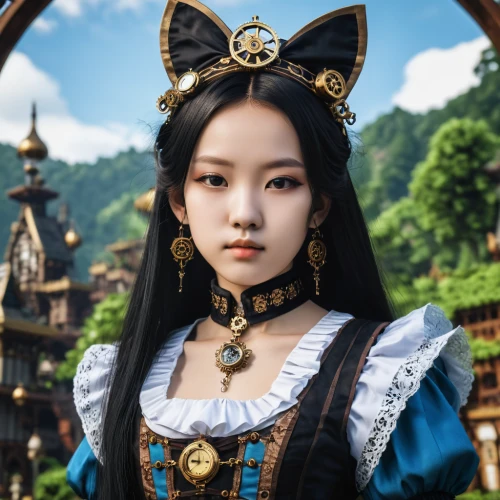 asian costume,japanese doll,hanbok,korean folk village,folk costume,oriental girl,the japanese doll,fairy tale character,female doll,shanghai disney,oriental princess,eurasian,3d fantasy,sapa,inner mongolian beauty,fantasy portrait,asian culture,korean culture,doll's facial features,asia,Photography,General,Realistic