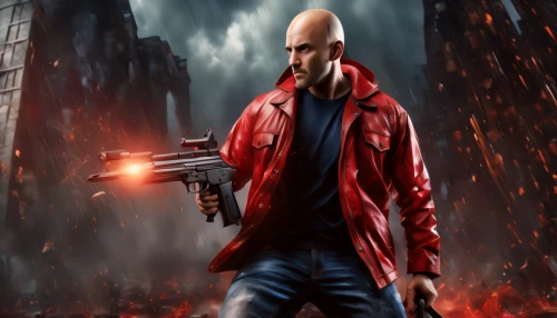 red hood,action-adventure game,shooter game,man holding gun and light,mobile video game vector background,red coat,fury,android game,game art,red super hero,red arrow,infiltrator,red,the edge,background image,spy,play escape game live and win,game illustration,red matrix,gangstar