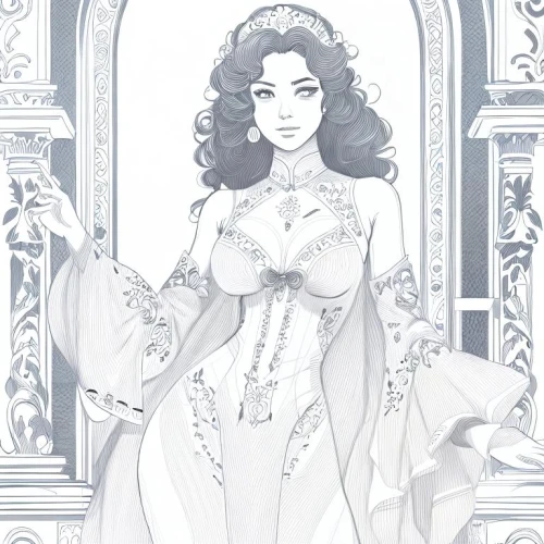 victorian lady,venetia,bridal,queen anne,bridal clothing,rococo,cinderella,bride,merida,bridal dress,tiana,princess sofia,art nouveau,suit of the snow maiden,victorian style,white rose snow queen,jasmine,old elisabeth,the snow queen,wedding dress,Design Sketch,Design Sketch,Character Sketch