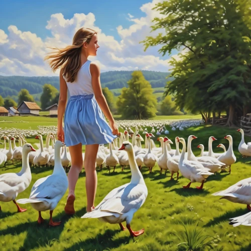 swans,swan lake,swan boat,ducks  geese and swans,flock,geese,young swans,white swan,swan,flock home,oil painting on canvas,trumpet of the swan,canadian swans,sound of music,idyllic,trumpeter swans,oil painting,idyll,world digital painting,young swan,Photography,General,Realistic