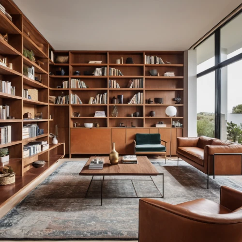 bookshelves,bookcase,bookshelf,shelving,mid century modern,reading room,modern office,book wall,corten steel,danish furniture,shelves,study room,interior modern design,mid century,furniture,archidaily,offices,search interior solutions,creative office,modern decor,Photography,General,Realistic