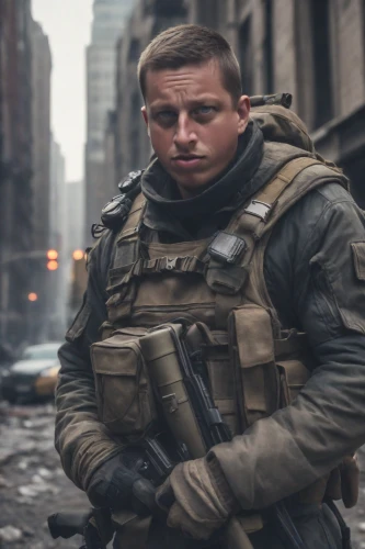 ballistic vest,combat medic,lost in war,war correspondent,paratrooper,the sandpiper combative,agent,allied,gunny sack,rifleman,soldier,district 9,solider,eod,call sign,war machine,mercenary,military person,gi,digital compositing,Photography,Cinematic