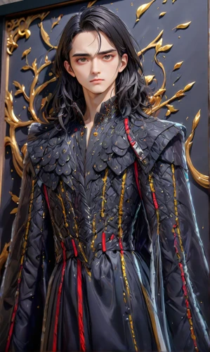 vax figure,hamelin,corvin,imperial coat,3d figure,count,game figure,male elf,raven sculpture,male character,sterntaler,cutout,3d crow,yukio,huntsman,alexander,celebration cape,the son of lilium persicum,guilinggao,fen,Anime,Anime,General