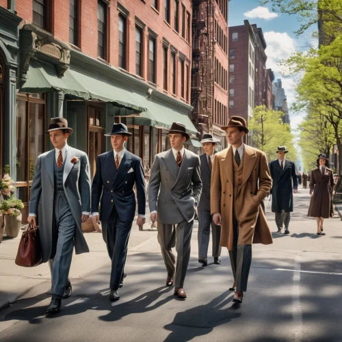 businessmen,lincoln motor company,men's suit,business men,1950s,gentleman icons,ford motor company,twenties of the twentieth century,1940s,white-collar worker,1920s,roaring twenties,men's wear,1920's retro,fashion street,new york streets,1920's,menswear for women,men clothes,vintage fashion,Photography,General,Realistic