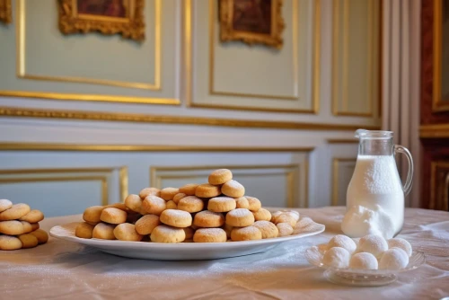 zeppole,loukoumades,french confectionery,marzipan balls,ricciarelli,hors' d'oeuvres,cream puffs,petit gâteau,choux pastry,petit fours,marzipan potatoes,amaretti di saronno,hors d'oeuvre,petit four,french macaroons,choux,french food,marzipan figures,bocconcini,fruit-filled choux pastry,Photography,General,Realistic