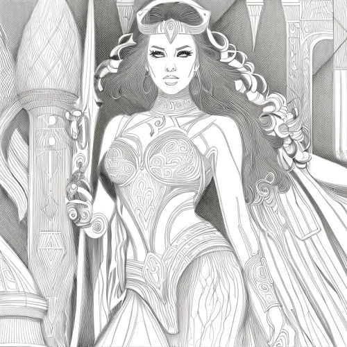 goddess of justice,fantasy woman,lady justice,wonderwoman,wonder woman city,cybele,wonder woman,coloring page,sorceress,the enchantress,celtic queen,tiana,priestess,queen of the night,merida,star mother,caerula,super heroine,figure of justice,heroic fantasy,Design Sketch,Design Sketch,Character Sketch