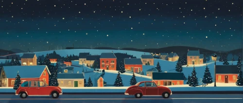 christmas landscape,christmas snowy background,christmas retro car,christmas cars,christmas scene,christmas wallpaper,christmasbackground,night scene,christmas background,christmas car,christmas town,snow scene,christmas motif,modern christmas card,fairbanks,christmas icons,christmas vintage,the holiday of lights,winter background,vintage christmas,Illustration,Vector,Vector 05