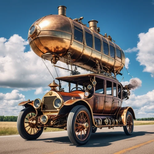 steam car,steampunk,station wagon-station wagon,vintage vehicle,covered wagon,circus wagons,beer car,benz patent-motorwagen,antique car,tank truck,clyde steamer,recreational vehicle,dormobile,vintage cars,moottero vehicle,steam engine,stagecoach,retro vehicle,vehicle transportation,horse trailer,Photography,General,Realistic