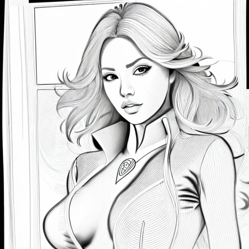 comic halftone woman,comic style,symetra,comicbook,retro woman,comic character,arrow line art,coloring page,comic halftone,mono-line line art,comic book,super heroine,scarlet witch,superhero comic,line-art,samara,angel line art,line art,starfire,female model,Design Sketch,Design Sketch,Character Sketch