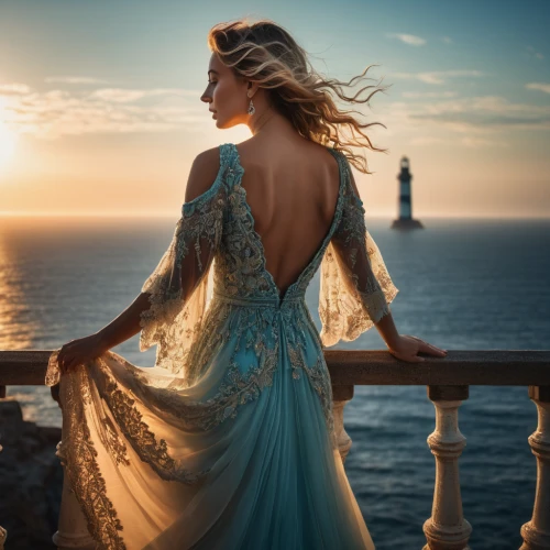 evening dress,girl in a long dress,celtic woman,girl in a long dress from the back,mermaid silhouette,robe,romantic look,enchanting,passion photography,gypsy soul,romantic portrait,sun bride,vintage dress,a girl in a dress,nightgown,wedding dresses,ball gown,rapunzel,sun and sea,gold filigree,Photography,General,Fantasy