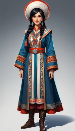 zoroastrian novruz,shuanghuan noble,folk costume,hanbok,mulan,traditional costume,azerbaijan azn,folk costumes,asian costume,mongolian,ancient costume,khlui,yi sun sin,aesulapian staff,novruz,dulzaina,eurasian,miss circassian,wuchang,vendor,Unique,3D,Isometric