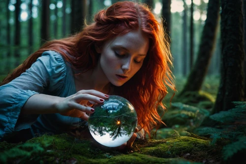 crystal ball-photography,crystal ball,faery,mystical portrait of a girl,glass sphere,faerie,conceptual photography,lensball,divination,fantasy picture,fae,terrarium,magical,glass ball,mirror in the meadow,lens reflection,the enchantress,fairy tales,photo manipulation,earth in focus,Conceptual Art,Fantasy,Fantasy 15