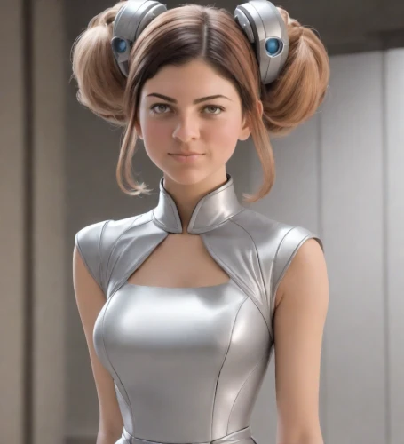 princess leia,updo,bb8,marina,symetra,tracer,cg artwork,bb-8,pompadour,cg,cgi,bun,solo,star mother,sweet rolls,cinnamon roll,io,3d model,star roll,kosmea