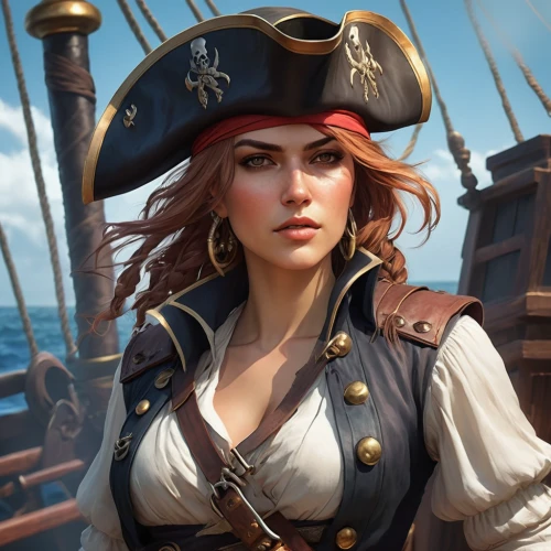 pirate,east indiaman,pirates,pirate treasure,pirate flag,captain,jolly roger,galleon,scarlet sail,seafaring,ship releases,catarina,piracy,three masted,naval officer,sailer,caravel,mutiny,mayflower,brown sailor,Conceptual Art,Fantasy,Fantasy 03