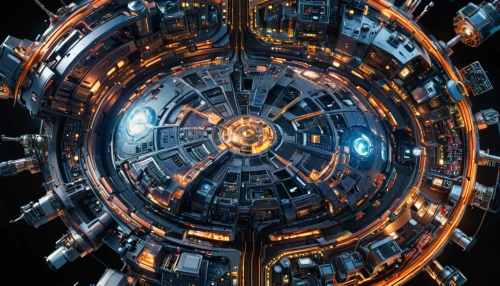panopticon,sci-fi,sci - fi,radial,sci fi,scifi,hub,space station,time spiral,wormhole,stargate,binary system,orbital,federation,rotating beacon,cyclocomputer,cybernetics,circuitry,spacecraft,astronomical clock,Photography,General,Sci-Fi