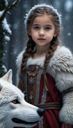 the snow queen,white rose snow queen,suit of the snow maiden,fantasy picture,little red riding hood,children's fairy tale,the little girl,red riding hood,gray wolf,white shepherd,christmas banner,european wolf,fairy tale character,children's background,bran,game of thrones,heroic fantasy,fantasy portrait,biblical narrative characters,christmas snowy background,Photography,General,Fantasy