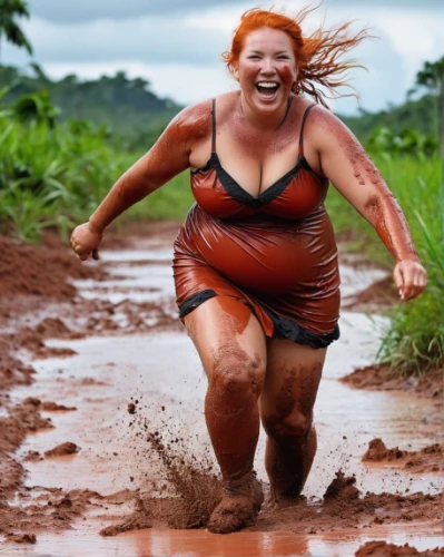 mud wrestling,female runner,obstacle race,mud,mud village,cross country running,middle-distance running,long-distance running,run uphill,sprint woman,hard woman,ultramarathon,free running,trail running,crocodile woman,running,run,mud bogging,pippi longstocking,costa rican colon