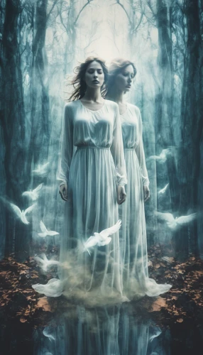 druids,angels of the apocalypse,mirror of souls,spirits,photomanipulation,divination,priestess,sorceress,photo manipulation,image manipulation,fantasy picture,apparition,mysticism,shamanism,faery,the night of kupala,faerie,sleepwalker,shamanic,witch house,Photography,Artistic Photography,Artistic Photography 07