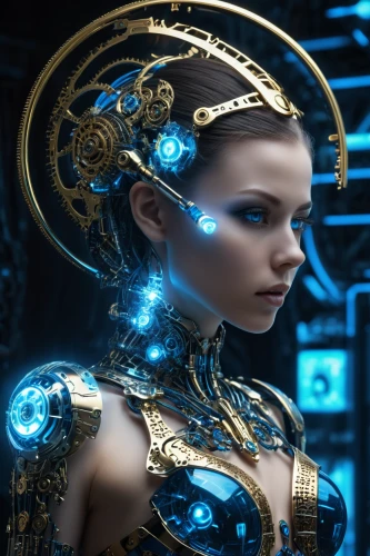 cybernetics,cyber,scifi,biomechanical,blue enchantress,ai,cyberspace,fractal design,humanoid,cyborg,sci fi,artificial intelligence,wearables,artificial hair integrations,priestess,ixia,women in technology,cyberpunk,3d fantasy,sci - fi,Conceptual Art,Sci-Fi,Sci-Fi 09