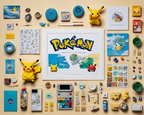 pokemon,pokémon,game pieces,kids room,pixaba,playmat,game boy accessories,play figures,blister pack,wall calendar,children's toys,nintendo ds accessories,children toys,wooden mockup,pikachu,toy blocks,lures and buy new desktop,collected game assets,plug-in figures,3d mockup,Unique,Design,Knolling