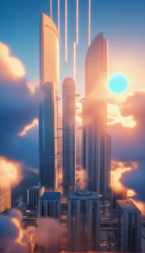 skyscrapers,skycraper,metropolis,sky city,skyscraper,cloud towers,fantasy city,skyscraper town,the skyscraper,city skyline,dubai,urban towers,sky,cityscape,sky apartment,skyline,skyscapers,futuristic landscape,sky space concept,tall buildings,Photography,General,Realistic