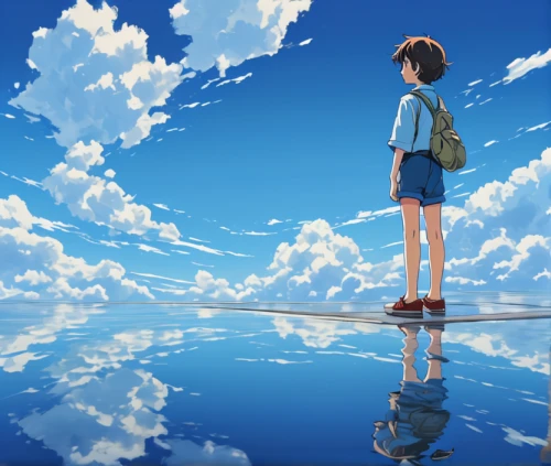 blue sky and clouds,blue sky clouds,blue sky,sky,summer sky,single cloud,clouds - sky,blue sky and white clouds,about clouds,parallel world,sky clouds,skyscape,cloud play,dream world,reflection,cloudy sky,cloud shape frame,reflect,clouds,forget me not,Illustration,Japanese style,Japanese Style 14