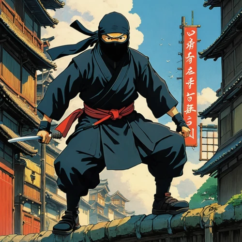 cartoon ninja,kenjutsu,sōjutsu,shinobi,japanese martial arts,samurai,battōjutsu,cool woodblock images,samurai fighter,kung fu,daitō-ryū aiki-jūjutsu,ninjas,iaijutsu,ninjutsu,karate,shorinji kempo,kajukenbo,ninja,sensei,aikido,Illustration,Japanese style,Japanese Style 14