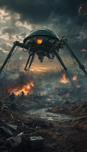 district 9,walking spider,post-apocalyptic landscape,arachnid,widow spider,sci fi,digital compositing,scarab,fallout4,camel spiders,alien invasion,post apocalyptic,black crab,arachnophobia,carapace,tarantula,wasteland,battlefield,concept art,sci fiction illustration,Photography,General,Fantasy