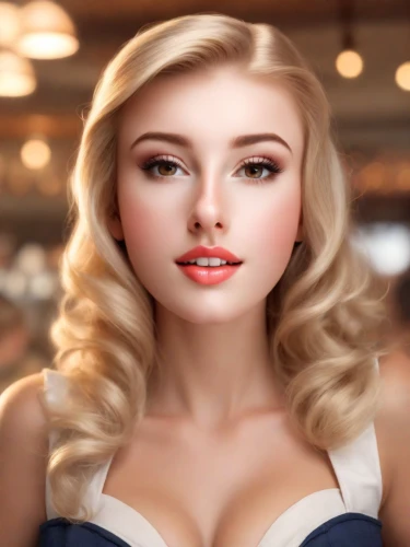 realdoll,blonde woman,blonde girl,retro pin up girl,marylyn monroe - female,blond girl,vintage makeup,women's cosmetics,female model,female doll,female beauty,pin-up model,beautiful young woman,pin-up girl,natural cosmetic,valentine day's pin up,vintage woman,artificial hair integrations,cosmetic brush,doll's facial features,Photography,Commercial