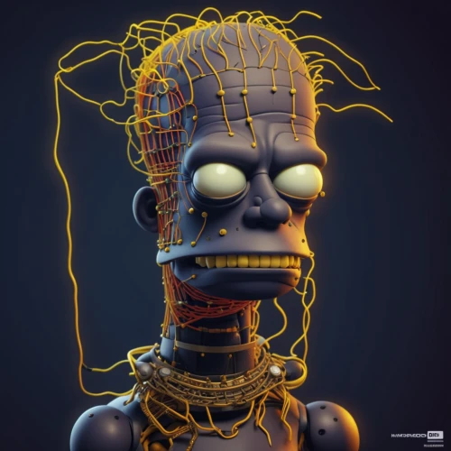 bart,endoskeleton,homer simpsons,electro,cinema 4d,string puppet,homer,3d man,cybernetics,halloween frankenstein,frankenstein monster,frankenstein,wiring,humanoid,wireframe,cyberpunk,armatures,primitive man,3d model,cyborg,Photography,General,Realistic