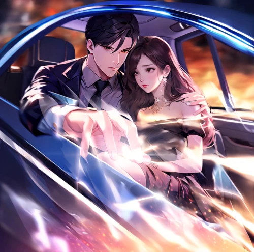 drive,wedding car,driving car,bullet ride,ride,drifting,backseat,cg artwork,driver,racing road,driving,waltz,witch driving a car,bond,behind the wheel,amusement ride,phantom p4,flying sparks,starry sky,spy visual