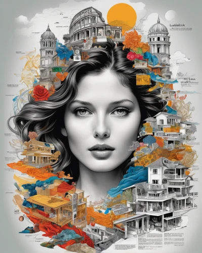 paris clip art,italian painter,universal exhibition of paris,world digital painting,fashion vector,digital scrapbooking,meticulous painting,vector graphics,houses clipart,art painting,image manipulation,adobe illustrator,illustrator,fashion illustration,photomontage,roma,painted lady,girl in a historic way,hispania rome,icon magnifying,Unique,Design,Infographics