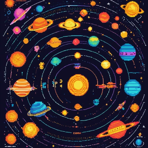 solar system,the solar system,planets,planetary system,space art,outer space,star chart,space,the universe,universe,deep space,space voyage,inner planets,orbiting,planet,constellation map,astronomy,copernican world system,alien planet,saturnrings,Unique,Pixel,Pixel 04