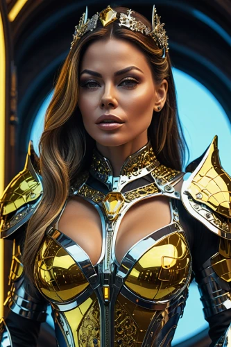 breastplate,female warrior,symetra,massively multiplayer online role-playing game,cleopatra,fantasy woman,golden crown,paladin,samara,warrior woman,nova,gold crown,cuirass,her,sterntaler,paysandisia archon,crown render,celtic queen,kadala,arabian,Photography,General,Realistic