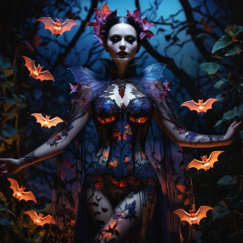 faerie,faery,evil fairy,fairy queen,the enchantress,fantasy art,sorceress,fae,mystical portrait of a girl,dark art,gothic woman,fantasy portrait,blue enchantress,fantasy picture,dryad,fantasy woman,gothic portrait,queen of the night,queen of hearts,dark angel,Photography,Artistic Photography,Artistic Photography 02