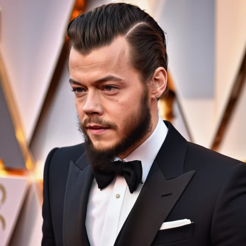 harry styles,facial hair,oscars,styles,beard,harold,suit actor,harry,the suit,husband,handsome,bowtie,bow tie,stubble,film actor,greek god,leo,bow-tie,aging icon,pompadour,Photography,General,Realistic