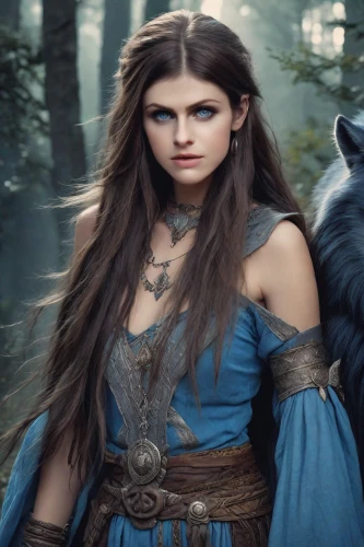 huntress,swath,heroic fantasy,female warrior,warrior woman,blue enchantress,norse,howling wolf,fantasy picture,two wolves,biblical narrative characters,sorceress,fantasy woman,the enchantress,wolves,celtic queen,werewolves,germanic tribes,nordic,wolf hunting,Photography,Realistic