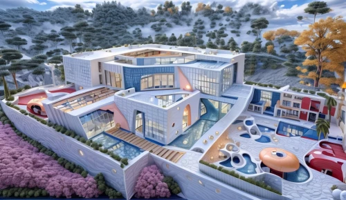 eco hotel,school design,eco-construction,smart house,cube house,modern house,children's operation theatre,ski resort,appartment building,cubic house,residential,residential house,3d rendering,apartment complex,snowhotel,ski facility,modern architecture,sky apartment,hotel complex,an apartment