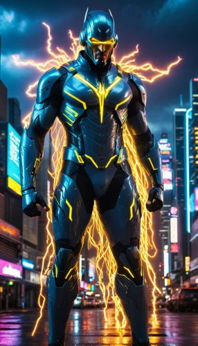 electro,steel man,kryptarum-the bumble bee,electric,electrified,high volt,flash unit,superhero background,electric charge,neon body painting,thunderbolt,monsoon banner,nova,super charged,lightning bolt,power icon,electric arc,human torch,merc,cleanup,Conceptual Art,Sci-Fi,Sci-Fi 26