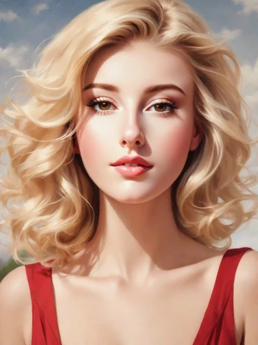 blonde woman,world digital painting,portrait background,blonde girl,blond girl,fantasy portrait,digital painting,young woman,romantic portrait,the blonde in the river,photo painting,girl portrait,marilyn,dahlia,cool blonde,natural cosmetic,red dahlia,portrait of a girl,magnolia,cosmetic brush