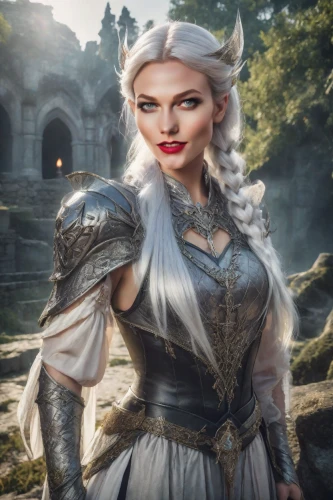 witcher,celtic queen,massively multiplayer online role-playing game,white rose snow queen,fantasy woman,female warrior,elsa,male elf,elven,violet head elf,fantasy portrait,eufiliya,ice queen,the snow queen,heroic fantasy,cullen skink,fantasy picture,the enchantress,huntress,portrait background,Photography,Realistic