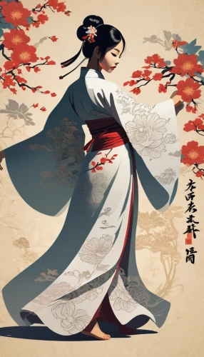 geisha girl,geisha,hanbok,chinese art,mulan,oriental princess,oriental painting,japanese art,plum blossoms,junshan yinzhen,plum blossom,cool woodblock images,wuchang,taiwanese opera,spring festival,oriental girl,japanese floral background,yi sun sin,korean culture,xing yi quan,Illustration,Vector,Vector 21