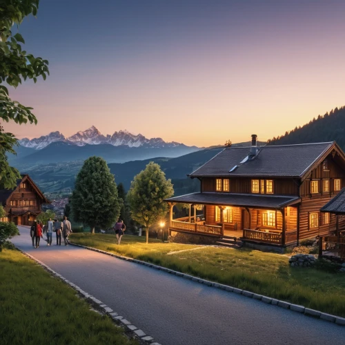 chalet,house in the mountains,house in mountains,swiss house,eastern switzerland,switzerland chf,southeast switzerland,switzerland,alpine style,beautiful home,the cabin in the mountains,alpine village,grindelwald,alpine sunset,austria,home landscape,tyrol,canton of glarus,swiss alps,east tyrol,Photography,General,Realistic