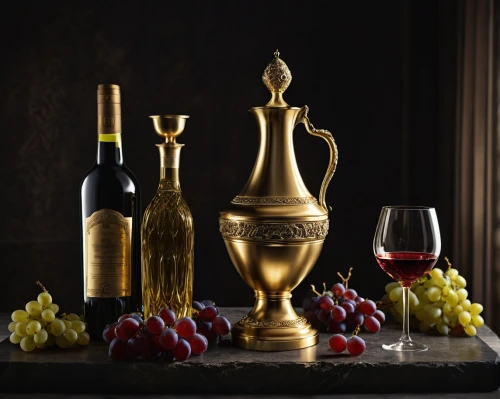 still life photography,wine cultures,burgundy wine,decanter,golden candlestick,gold chalice,chateau margaux,wine bottle range,dessert wine,still-life,still life elegant,product photography,still life,goblet,wine diamond,southern wine route,a bottle of wine,tabletop photography,wines,crown render,Photography,General,Realistic
