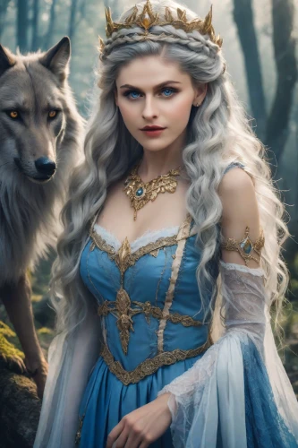 fantasy picture,fairy tale character,celtic queen,fairy tale icons,fantasy portrait,fantasy woman,fantasy art,fairytale characters,white rose snow queen,blue enchantress,the snow queen,fairy tales,fairy tale,fairy queen,children's fairy tale,heroic fantasy,biblical narrative characters,ice queen,a fairy tale,cinderella,Photography,Realistic