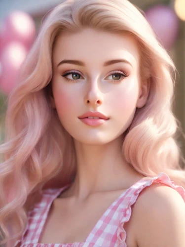 realdoll,doll's facial features,barbie,pink beauty,dahlia pink,barbie doll,natural cosmetic,female doll,natural pink,peach rose,rapunzel,portrait background,pink background,clove pink,pink floral background,doll paola reina,romantic look,eglantine,model doll,pink dahlias,Photography,Commercial