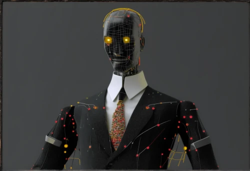 cybernetics,artificial intelligence,humanoid,men's suit,a black man on a suit,bot icon,robot icon,3d man,bot,suit actor,businessman,neon human resources,night administrator,dark suit,robot,manikin,automation,articulated manikin,social bot,suit