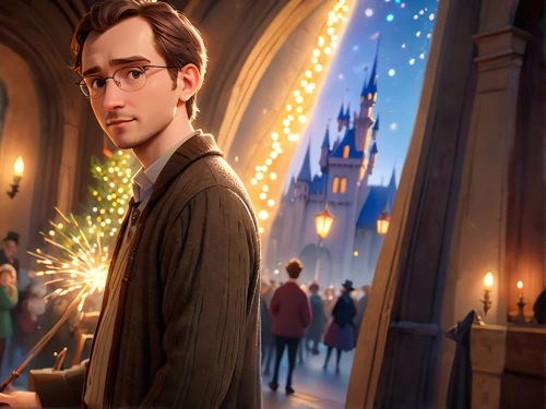 christmas banner,christmas movie,hogwarts,disneyland park,the holiday of lights,cg artwork,candle wick,potter,harry potter,tangled,wand,disney,candlemaker,christmas trailer,cinderella's castle,christmas carol,walt,magical,shanghai disney,albus,Anime,Anime,Cartoon